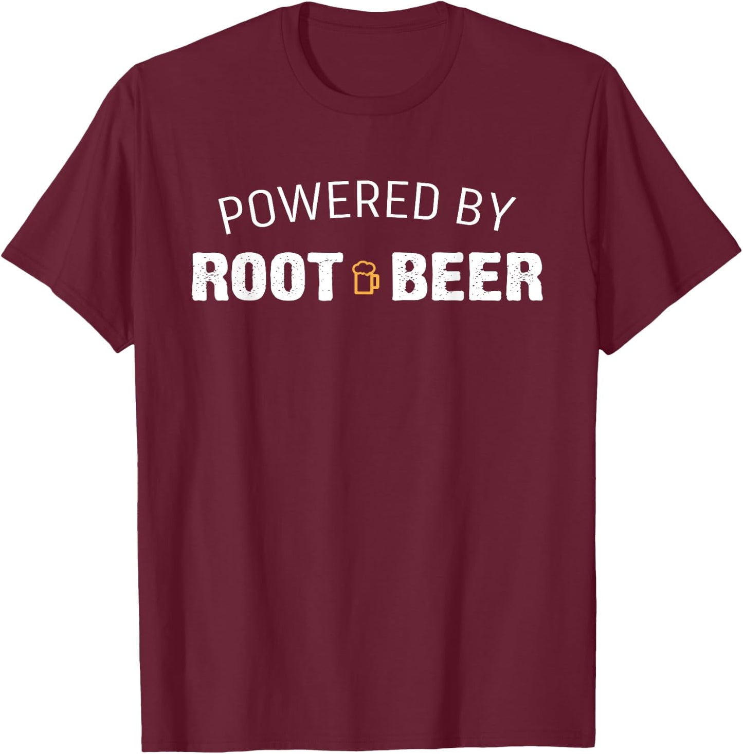 Powered By Root Beer T-Shirt - T-Shirt | Maroon