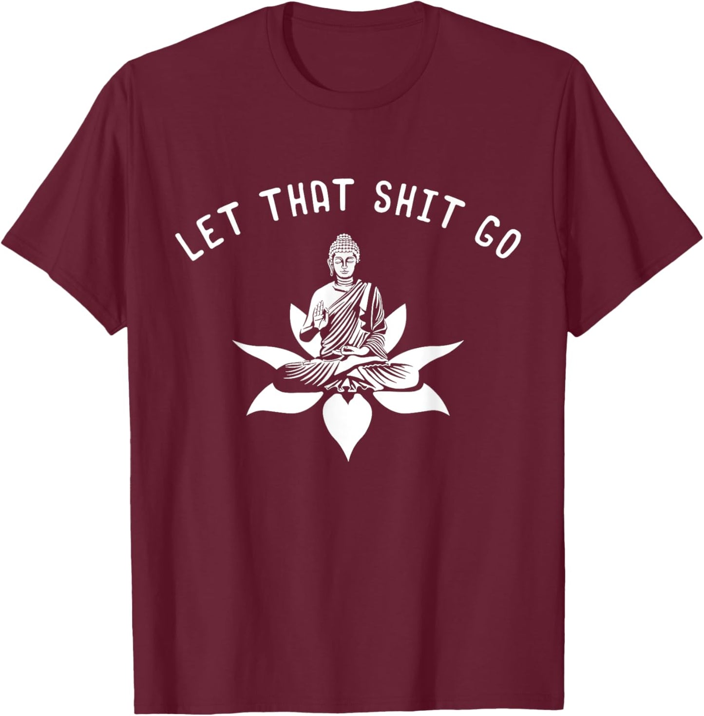 Buddhist Gift Lotus Flower Meditation Spiritual T-Shirt - T-Shirt | Maroon