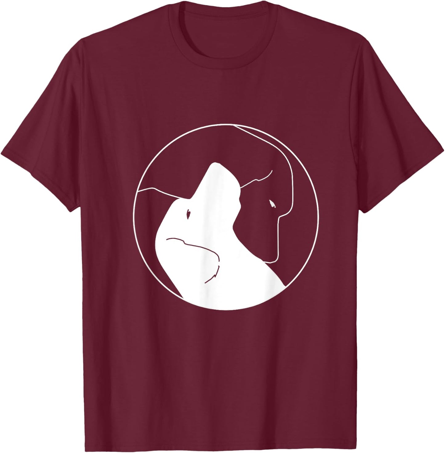 Labrador Yin Yang Dog Lover Labrador Graphic T-Shirt - T-Shirt | Maroon