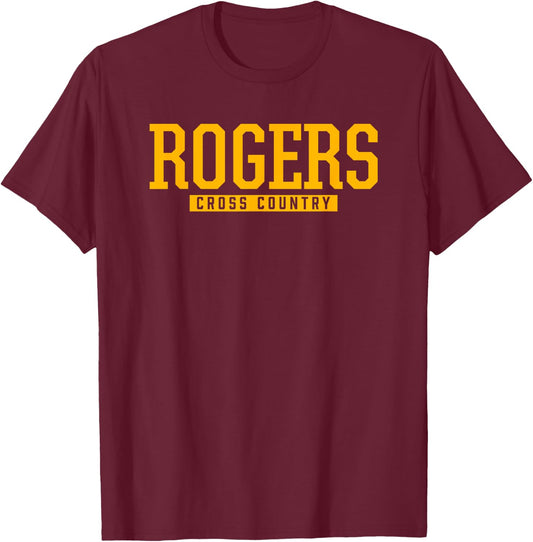 Rogers High School Cross Country T-Shirt - T-Shirt | Maroon