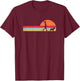 Girl Walking French Bulldog Retro Frenchie Dog Walker Gift T-Shirt - T-Shirt | Maroon