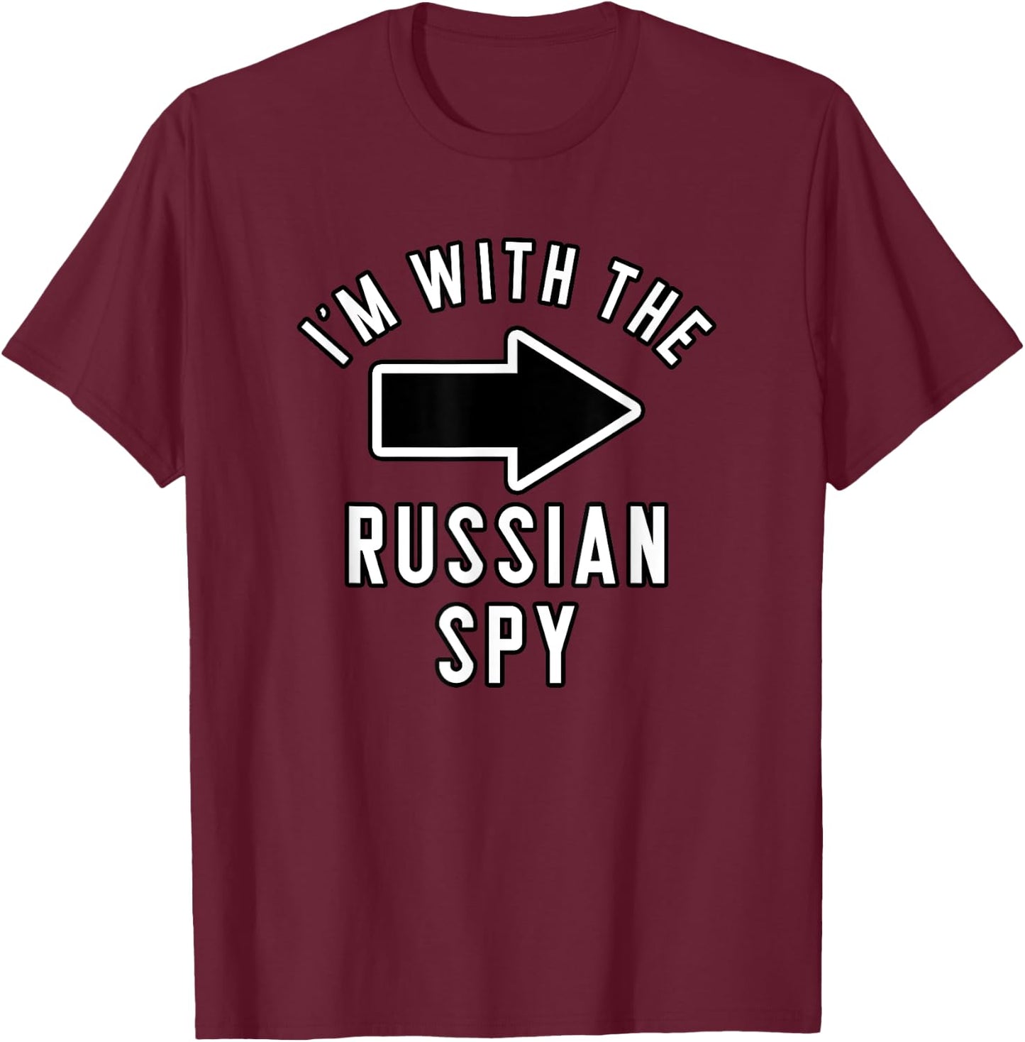 Couples Halloween Costume Shirts I'm With The Russian Spy T-Shirt - T-Shirt | Maroon