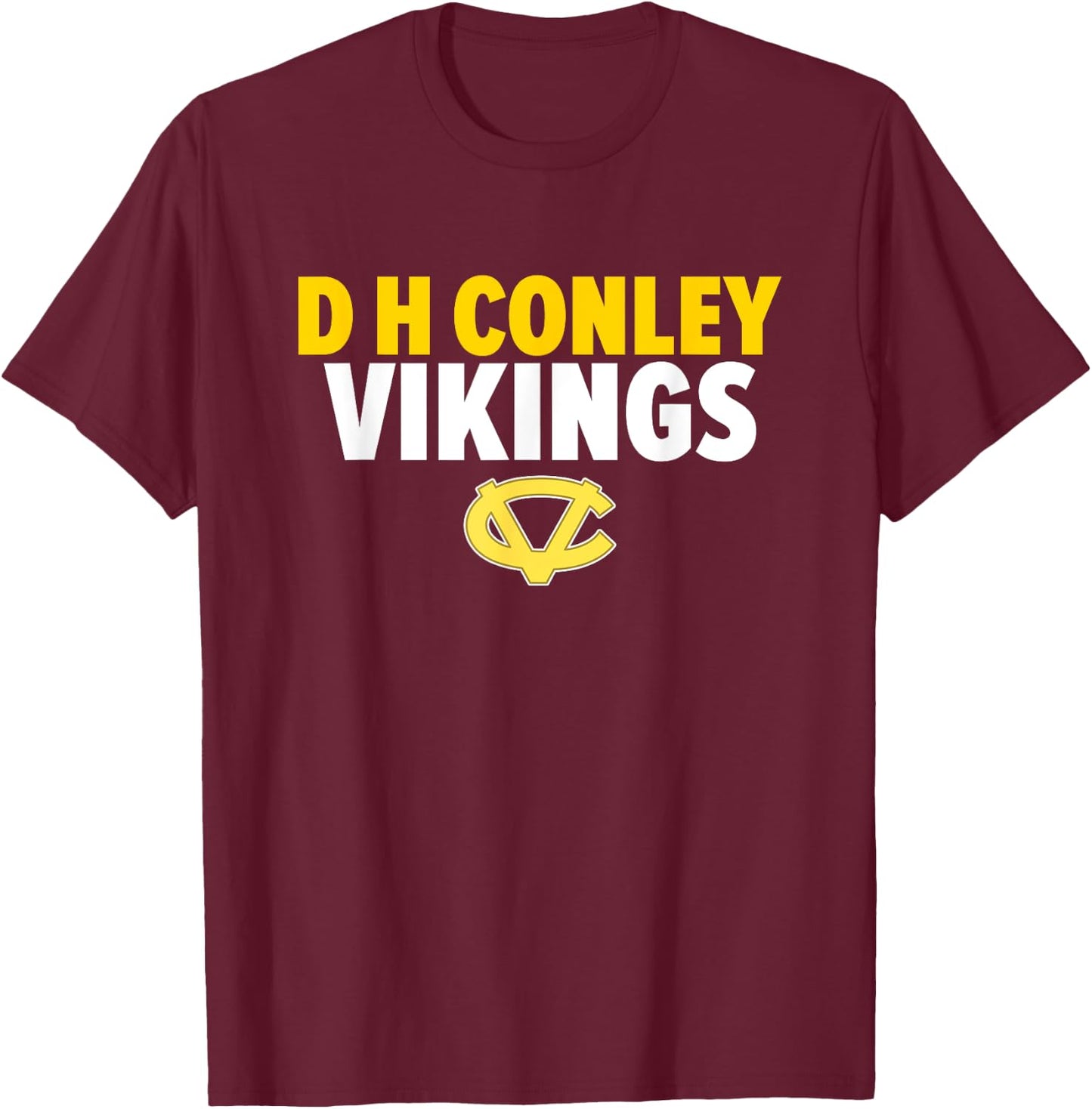 D H Conley Vikings Logo Bold HS T-Shirt - T-Shirt | Maroon