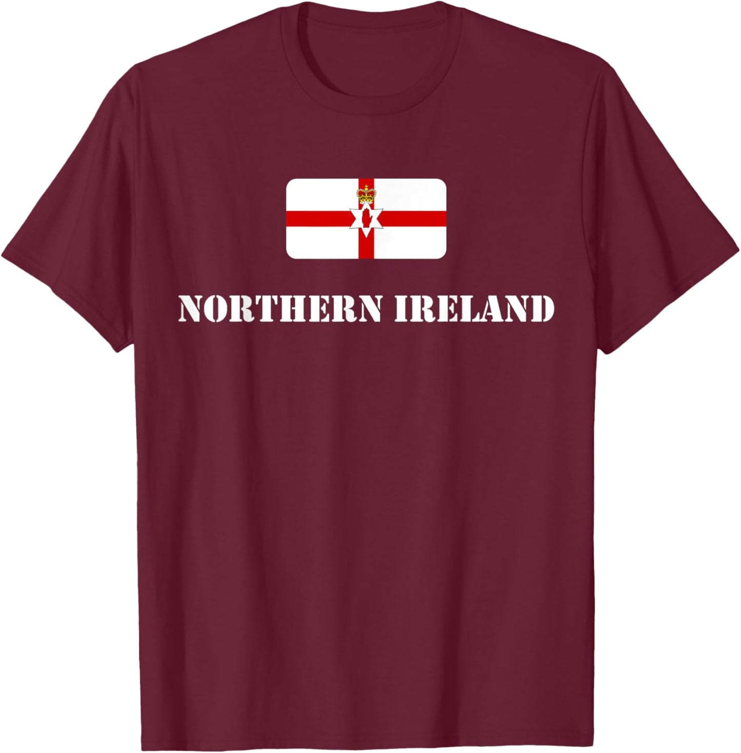 Northern Ireland Flag, Norlin Airlann, Northern Ireland T-Shirt - T-Shirt | Maroon