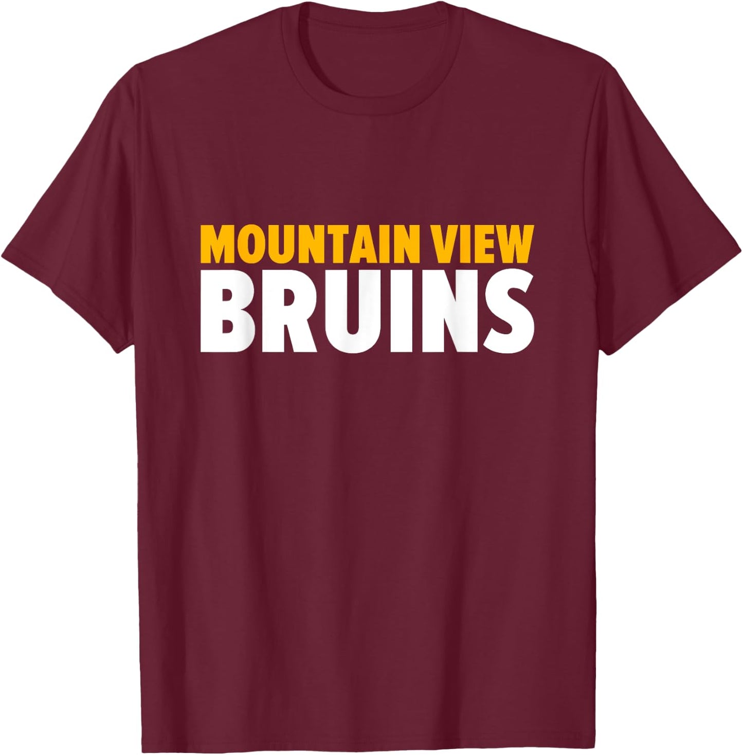 Mountain View Bruins Bold T-Shirt - T-Shirt | Maroon