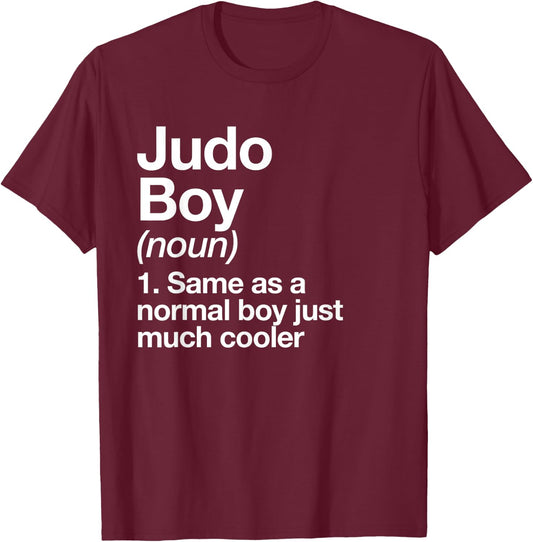 Judo Boy Definition Funny Martial Arts T-Shirt - T-Shirt | Maroon