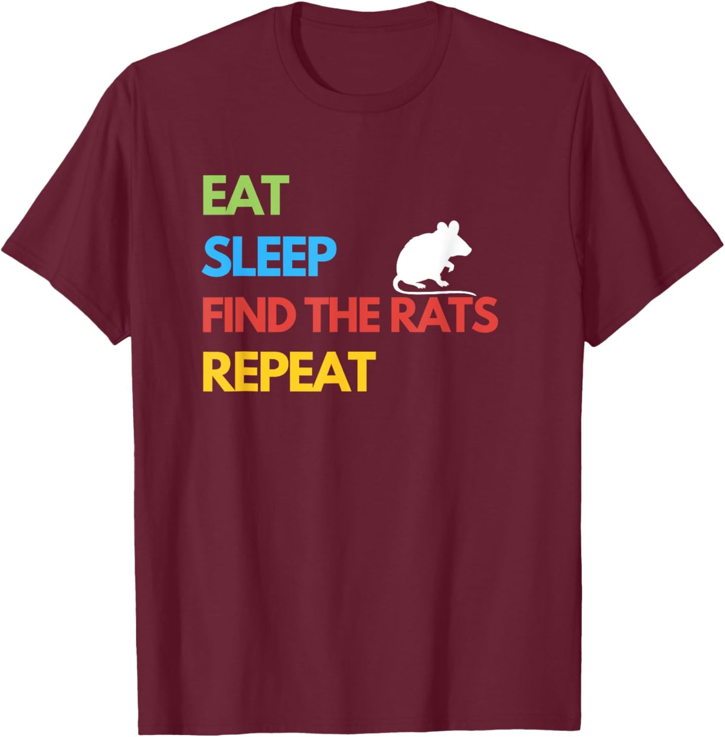 Funny Barn Hunt - Find the Rats T-Shirt - T-Shirt | Maroon