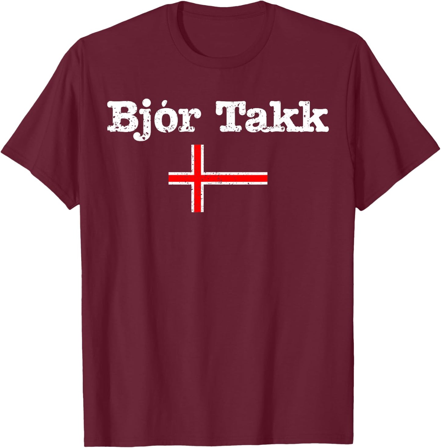 Funny Icelandic Bjor Takk Beer Please Drinker Gift Men Women T-Shirt - T-Shirt | Maroon