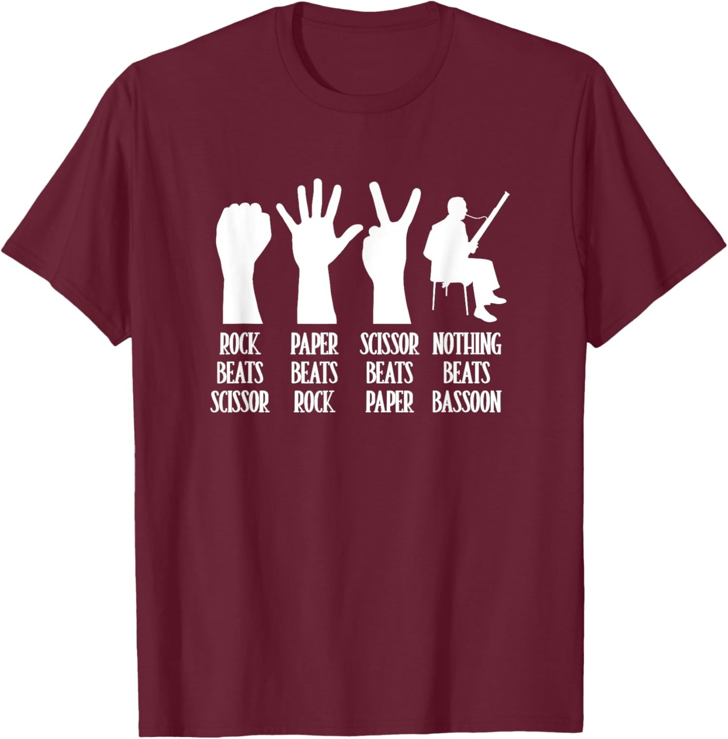 Bassoonist Bassoon Player Orchestra Funny Bassoon T-Shirt - T-Shirt | Maroon