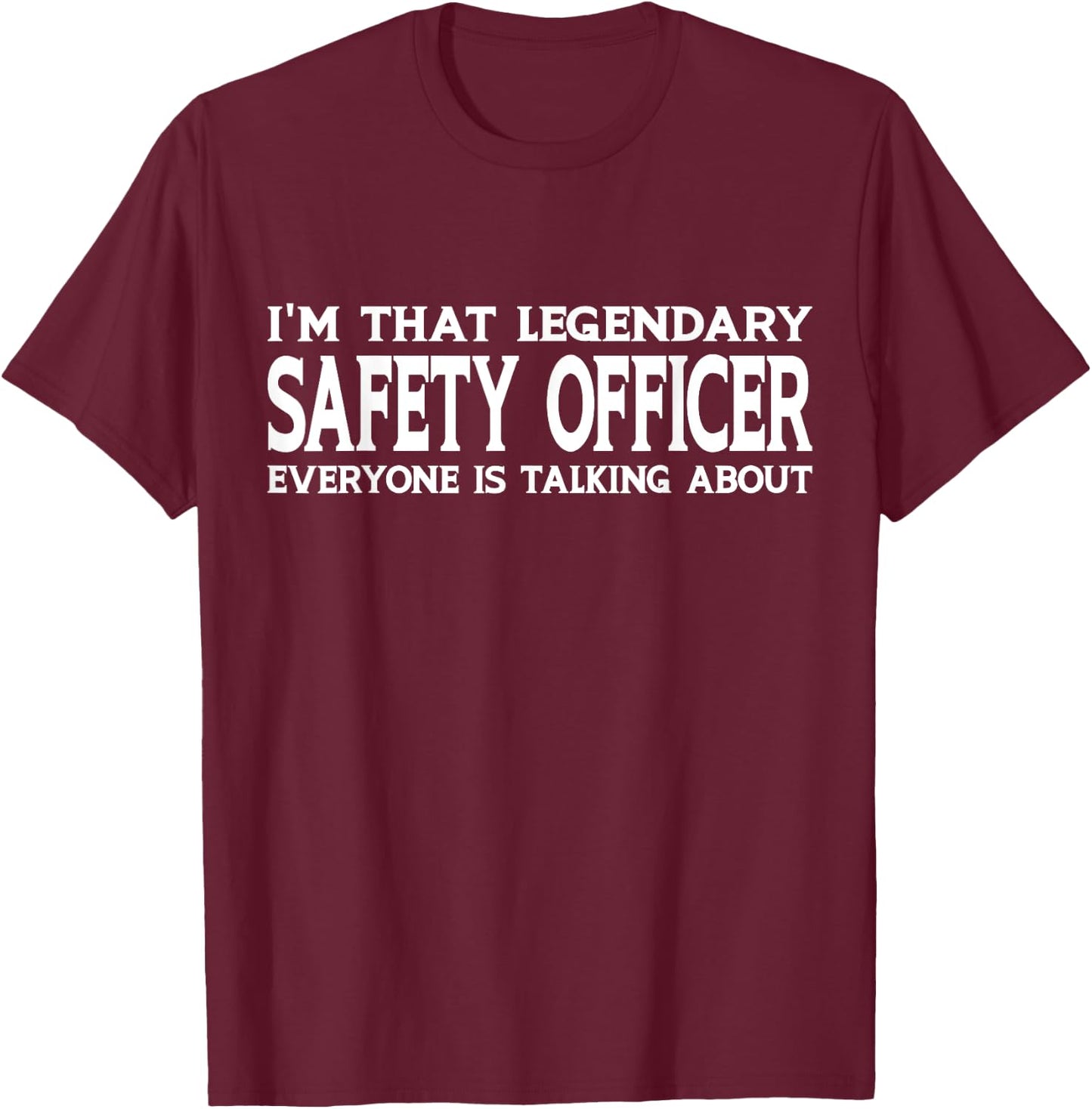 Safety Officer Gifts Safety Officer Birthday Gifts -Adults Black X-Small Modern Lace Embellished Cotton 90%, Polyester 10% Short Sleeve T-Shirt - T-Shirt | Maroon
