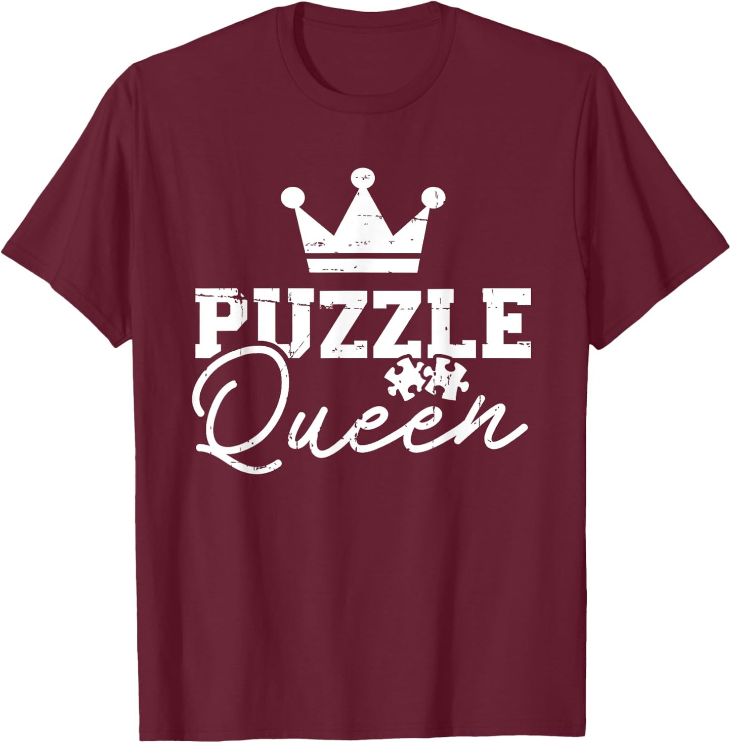 Jigsaw puzzle queen T-Shirt - T-Shirt | Maroon