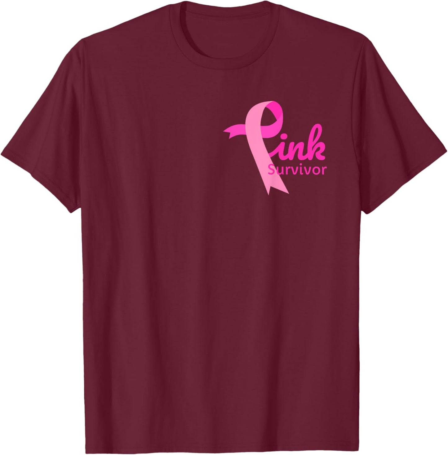 Breast Cancer Awareness Pink Ribbon Support Squad Cancer T-Shirt - T-Shirt | Maroon
