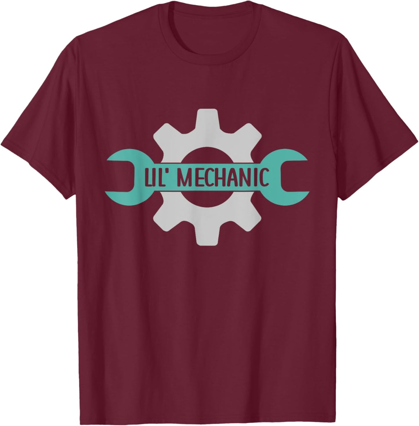 Kids Lil' Mechanic Kids Mechanic Dad Kids Mechanic T-Shirt - T-Shirt | Maroon