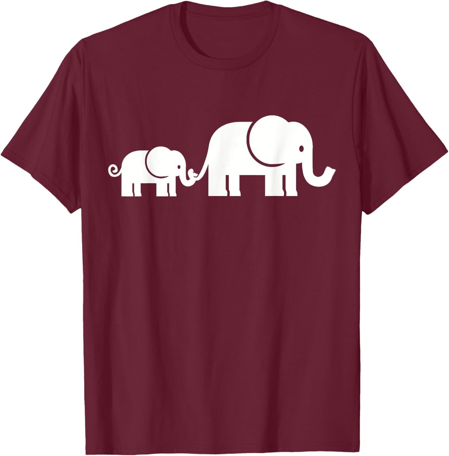 Elephant family T-Shirt - T-Shirt | Maroon
