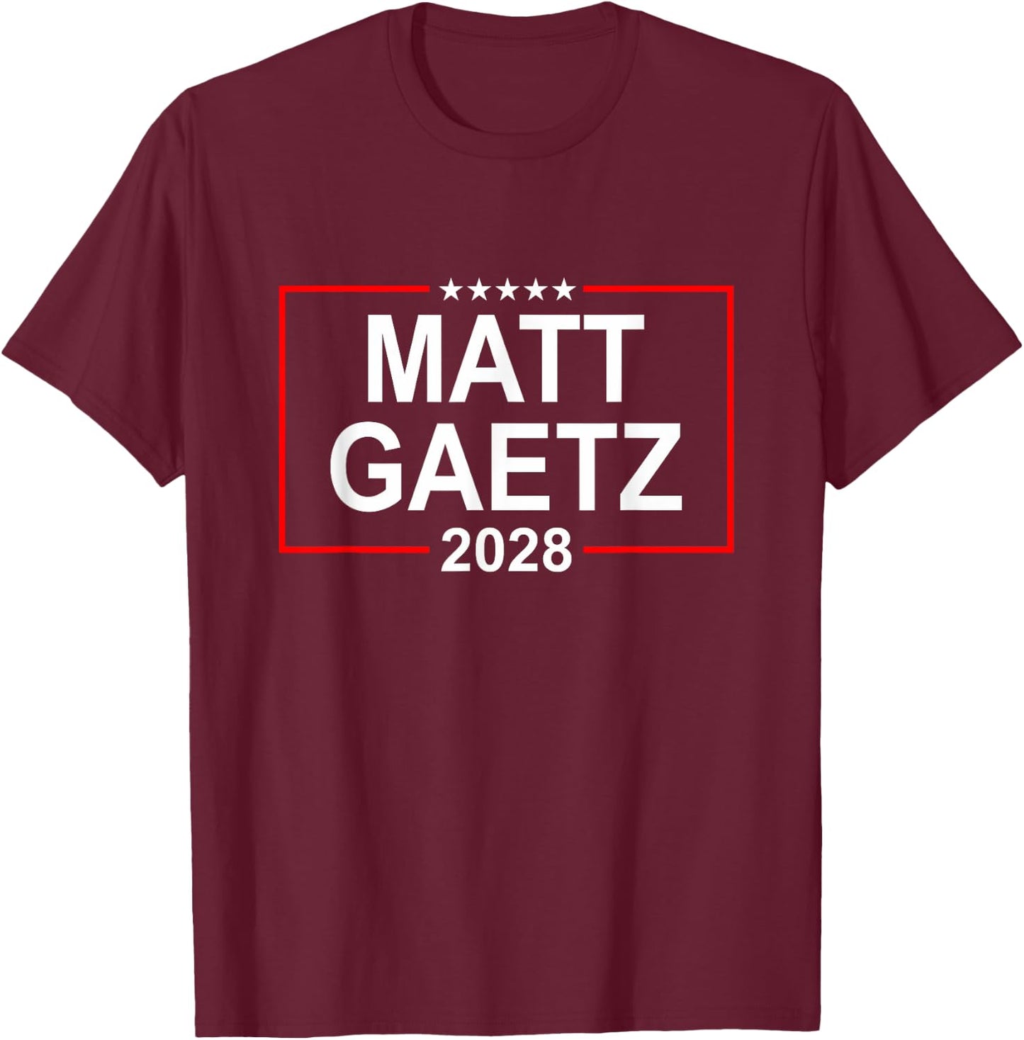 Matt Gaetz 2028 Presidential Election USA Flag Republican T-Shirt - T-Shirt | Maroon