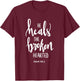 He Heals The Broken Hearted Christian Bible Verse Quote T-Shirt - T-Shirt | Maroon