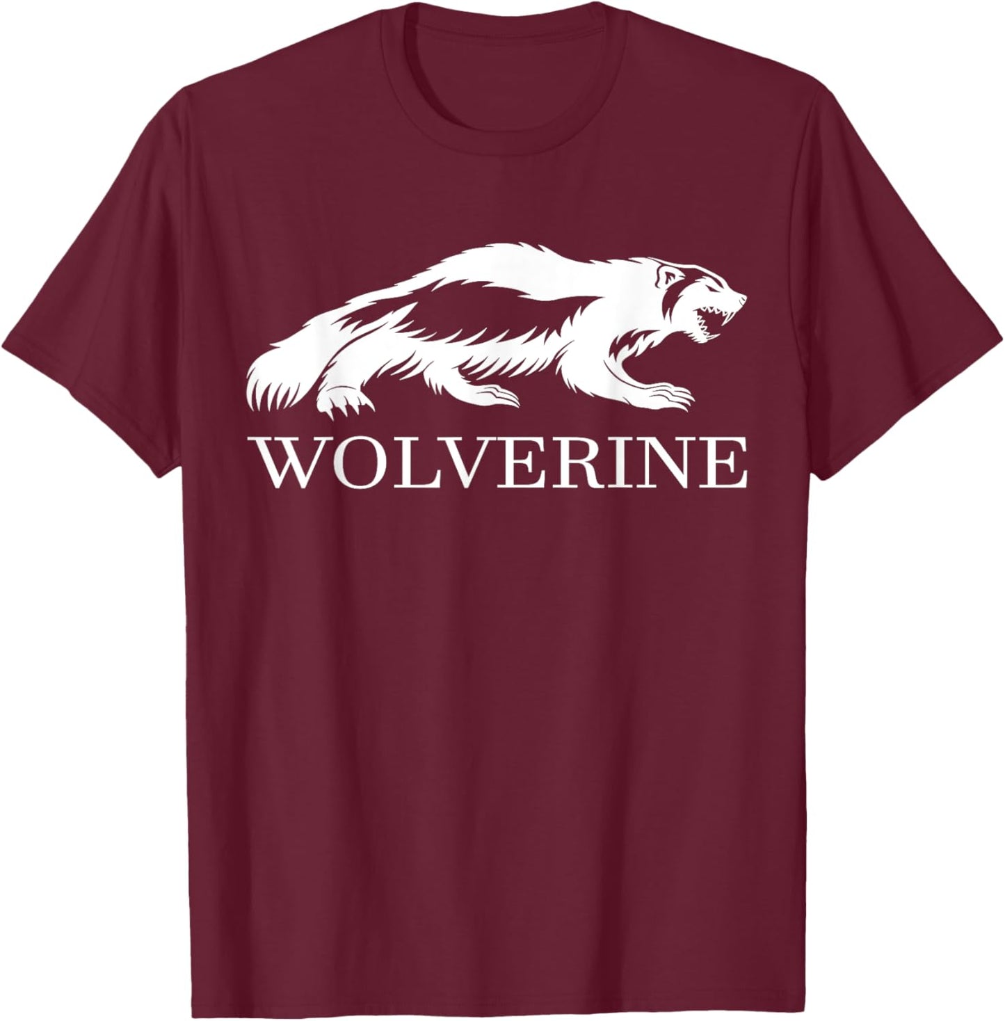 Wolverine Art Wild Animal WOLVERINE Lover T-Shirt - T-Shirt | Maroon