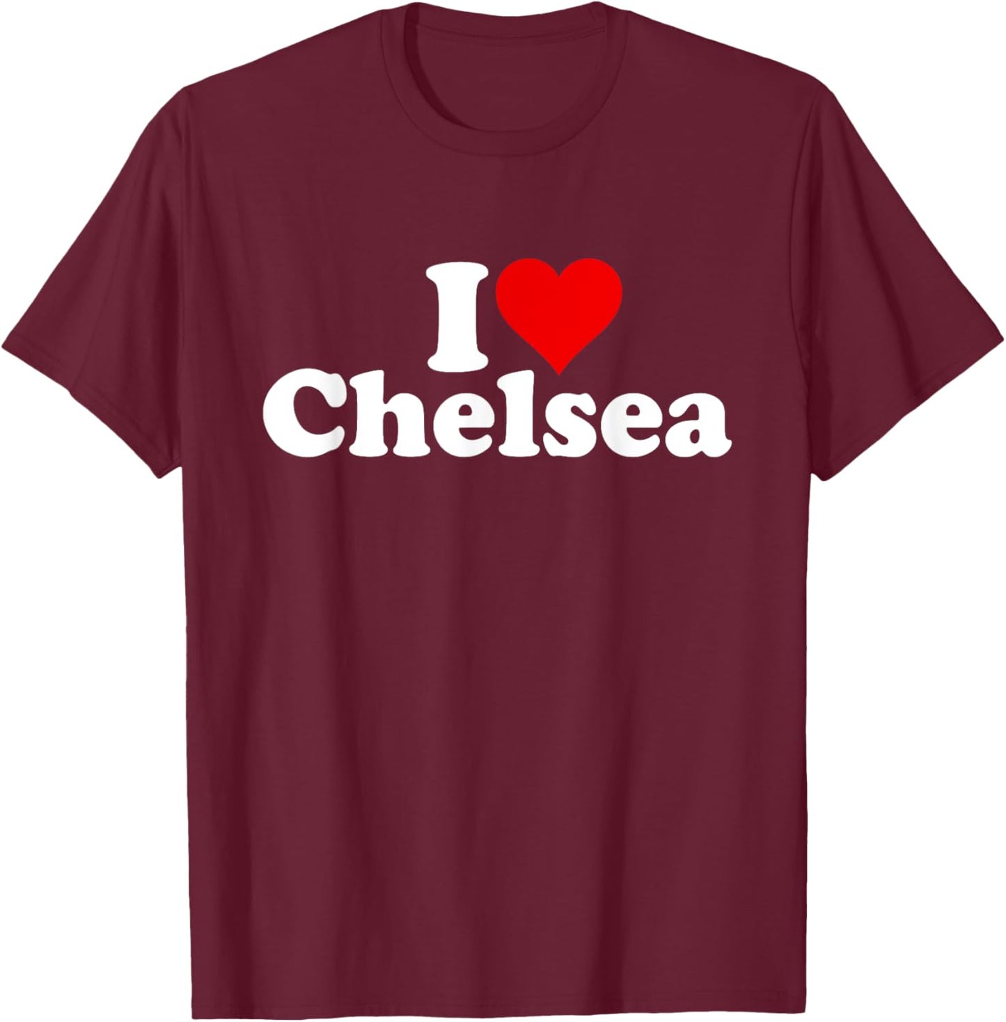 I Love Heart Chelsea London T-Shirt - T-Shirt | Maroon