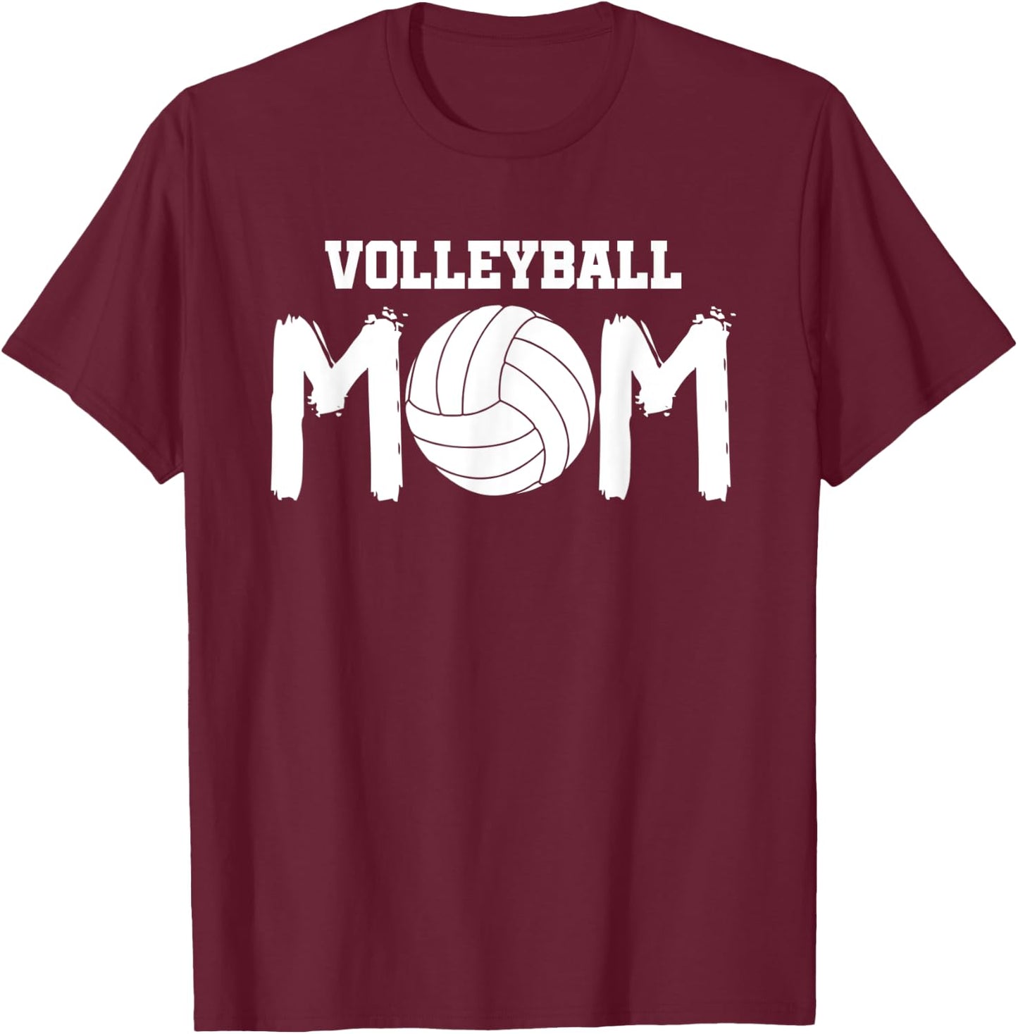 Women's Volleyball Mom Funny Mothers Day Gift T-Shirt - T-Shirt | Maroon