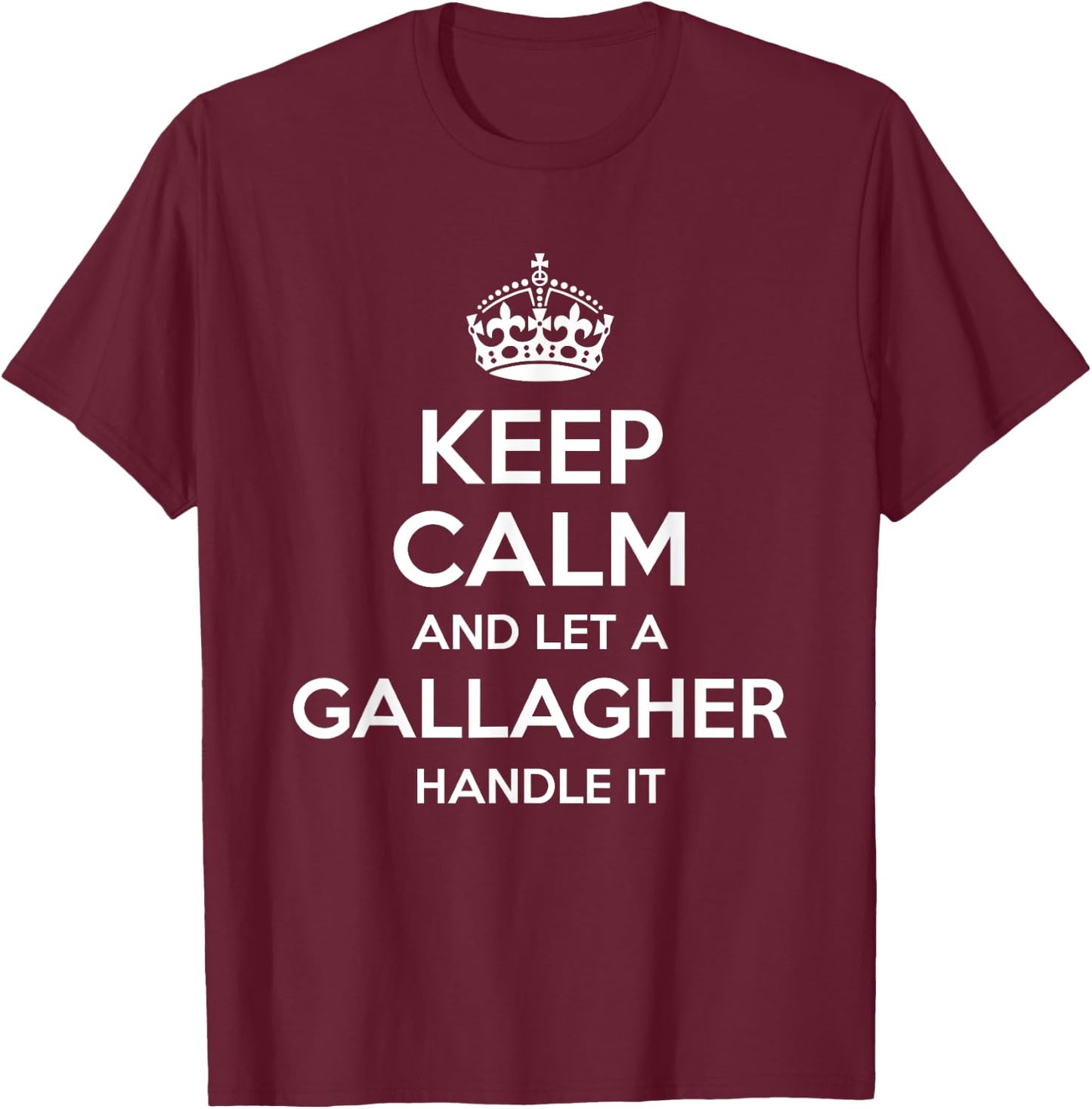 GALLAGHER Funny Surname Family Tree Birthday Reunion Gift T-Shirt - T-Shirt | Maroon