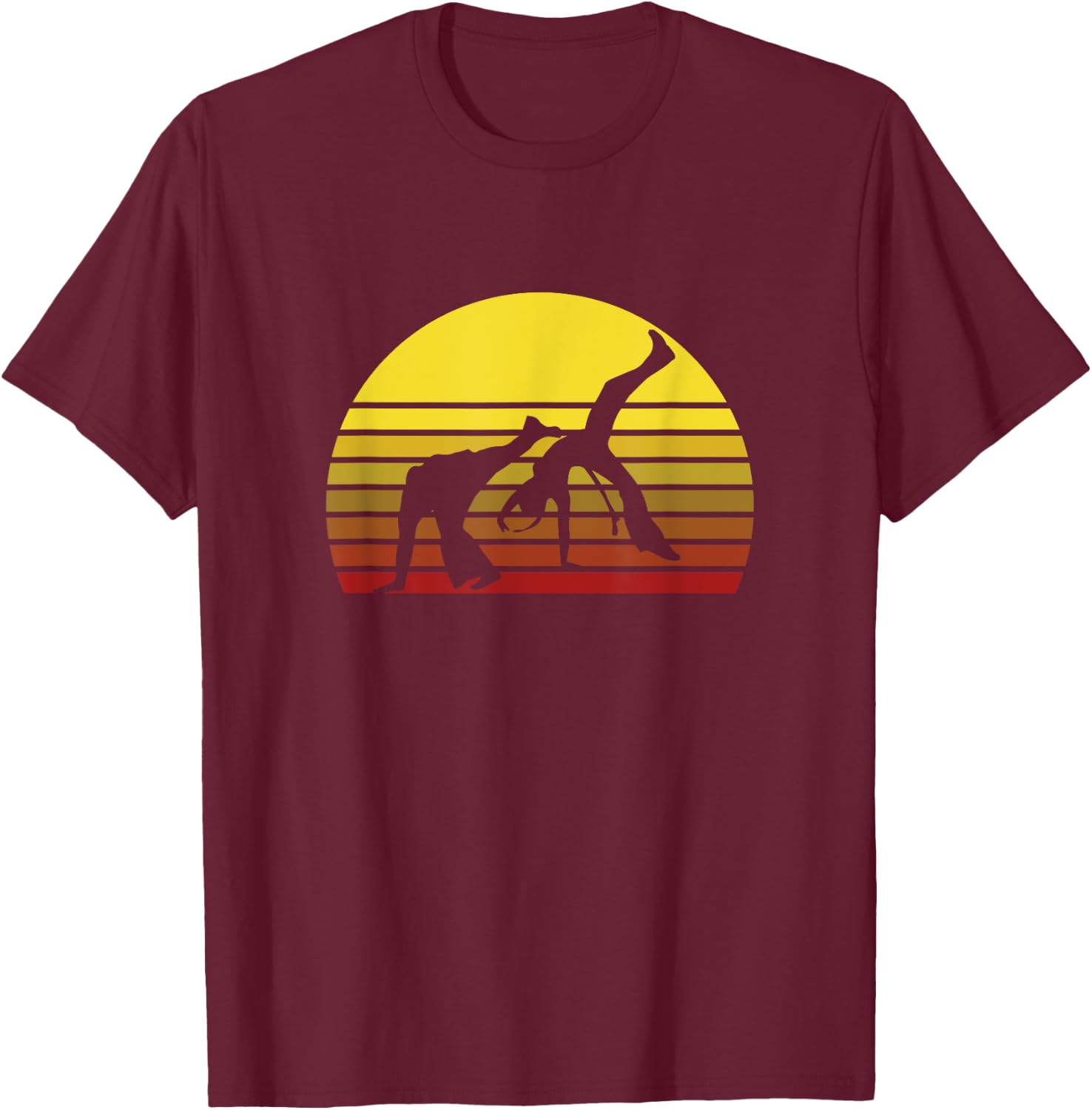 Afro Brazilian Capoeira Dance Martial Artist Silhouette T-Shirt - T-Shirt | Maroon