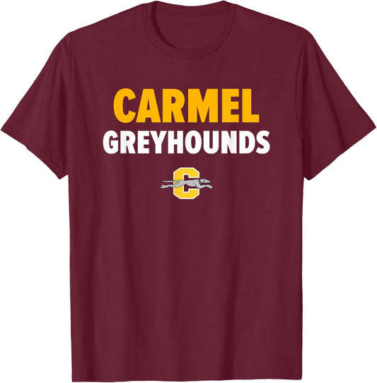 Carmel Greyhounds Logo Bold HS T-Shirt - T-Shirt | Maroon
