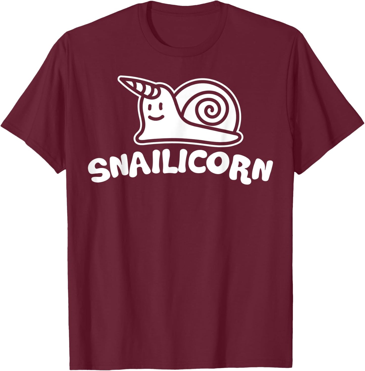 Snailicorn Snail Unicorn Lover Funny Kids Birthday T-Shirt - T-Shirt | Maroon