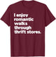 Funny Thrift Store Art Women Thrift Shop Thrifting T-Shirt - T-Shirt | Maroon