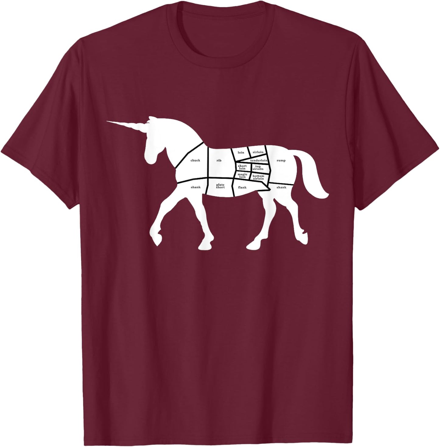 Butcher Cuts - Unicorn T-Shirt - T-Shirt | Maroon