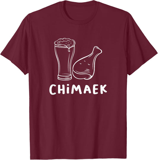 Chimaek Korean Fried Chicken and Beer Foodie T-Shirt - T-Shirt | Maroon
