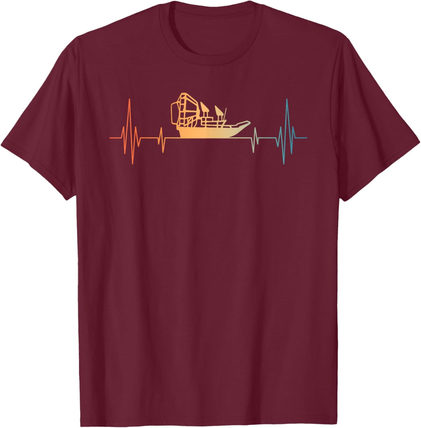 Funny Airboat Art Women Fanboat Lover Air Boat T-Shirt - T-Shirt | Maroon