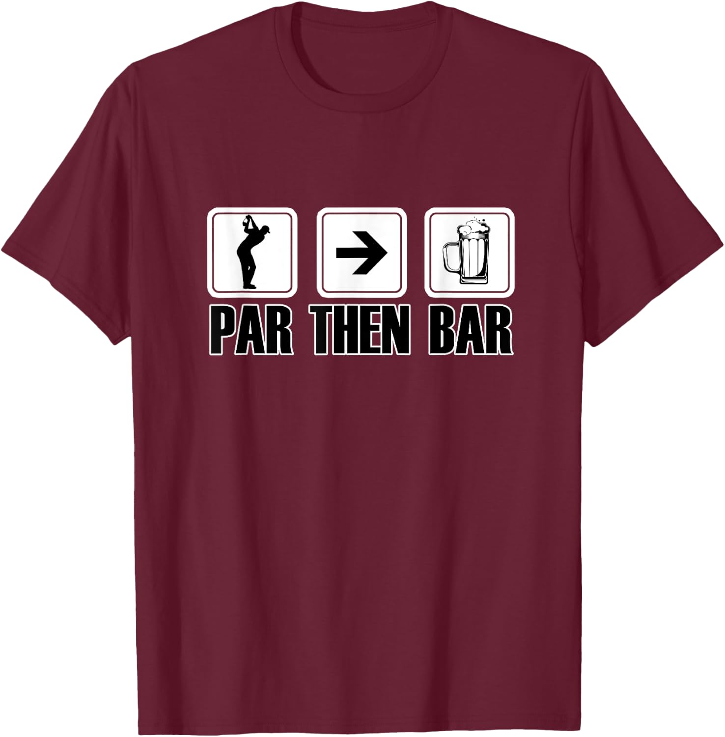Par Then Bar Golf 19th Hole T-Shirt - T-Shirt | Maroon