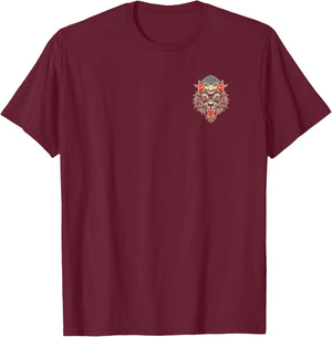 Wolf In Sheep's Clothing Traditional Tattoo Flash Art Edgy T-Shirt - T-Shirt | Maroon