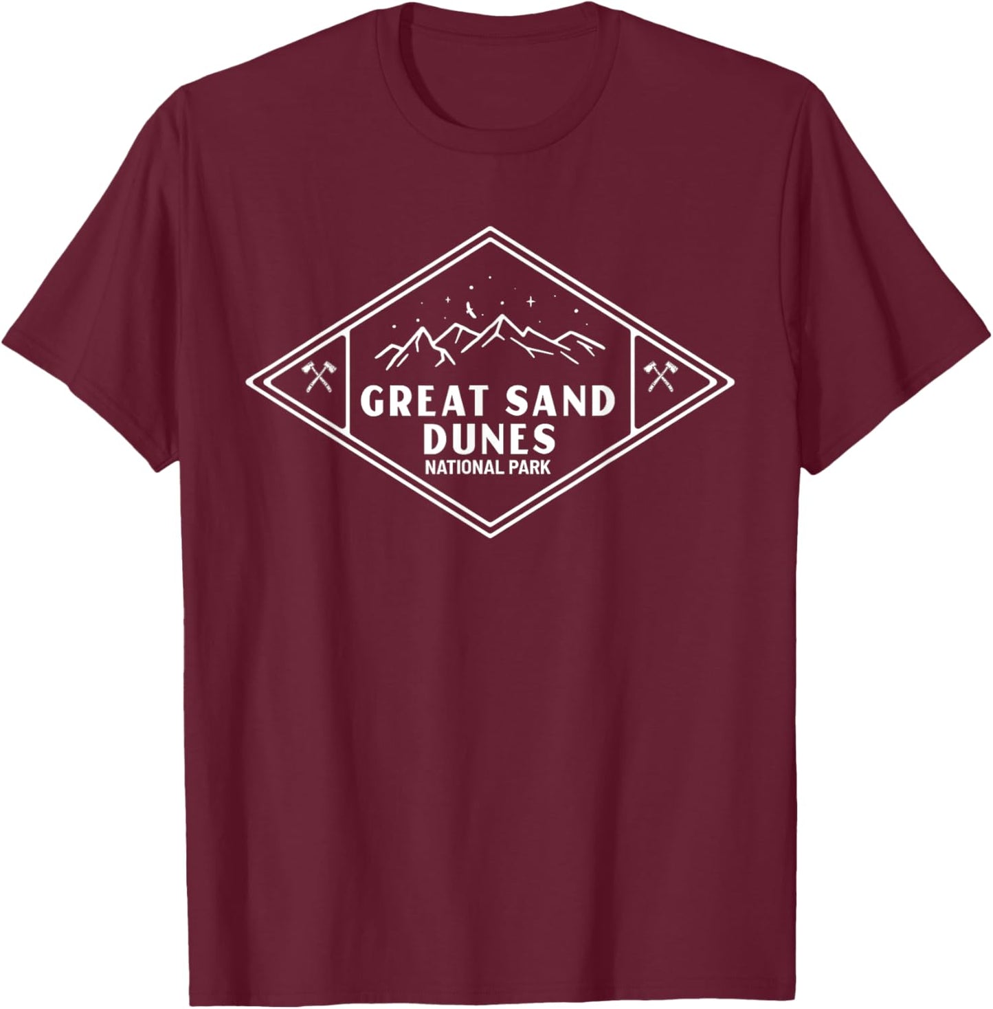 Great Sand Dunes National Park Explore Adventure Camp T-Shirt - T-Shirt | Maroon