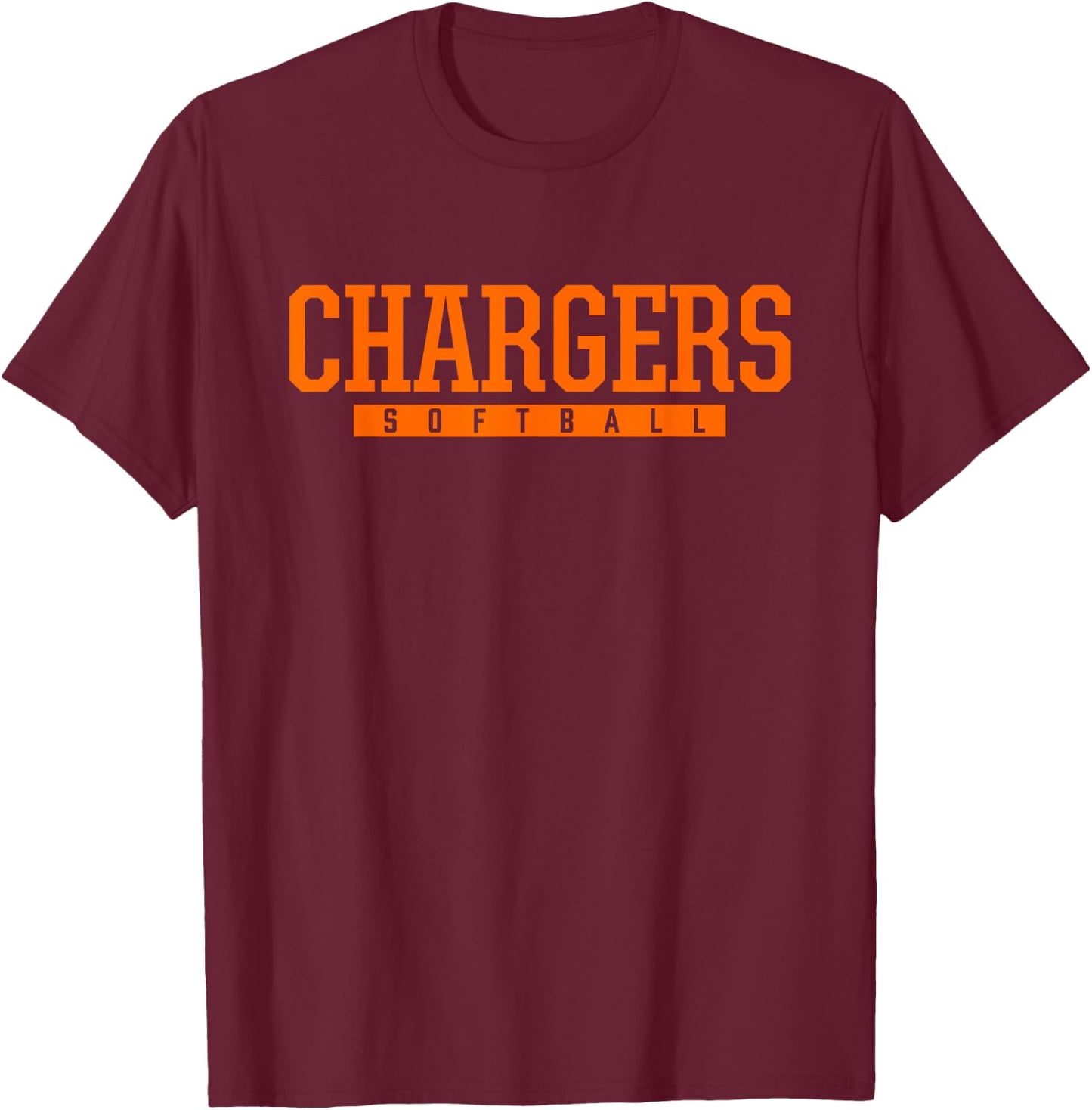 Cholla Chargers Softball HS T-Shirt - T-Shirt | Maroon