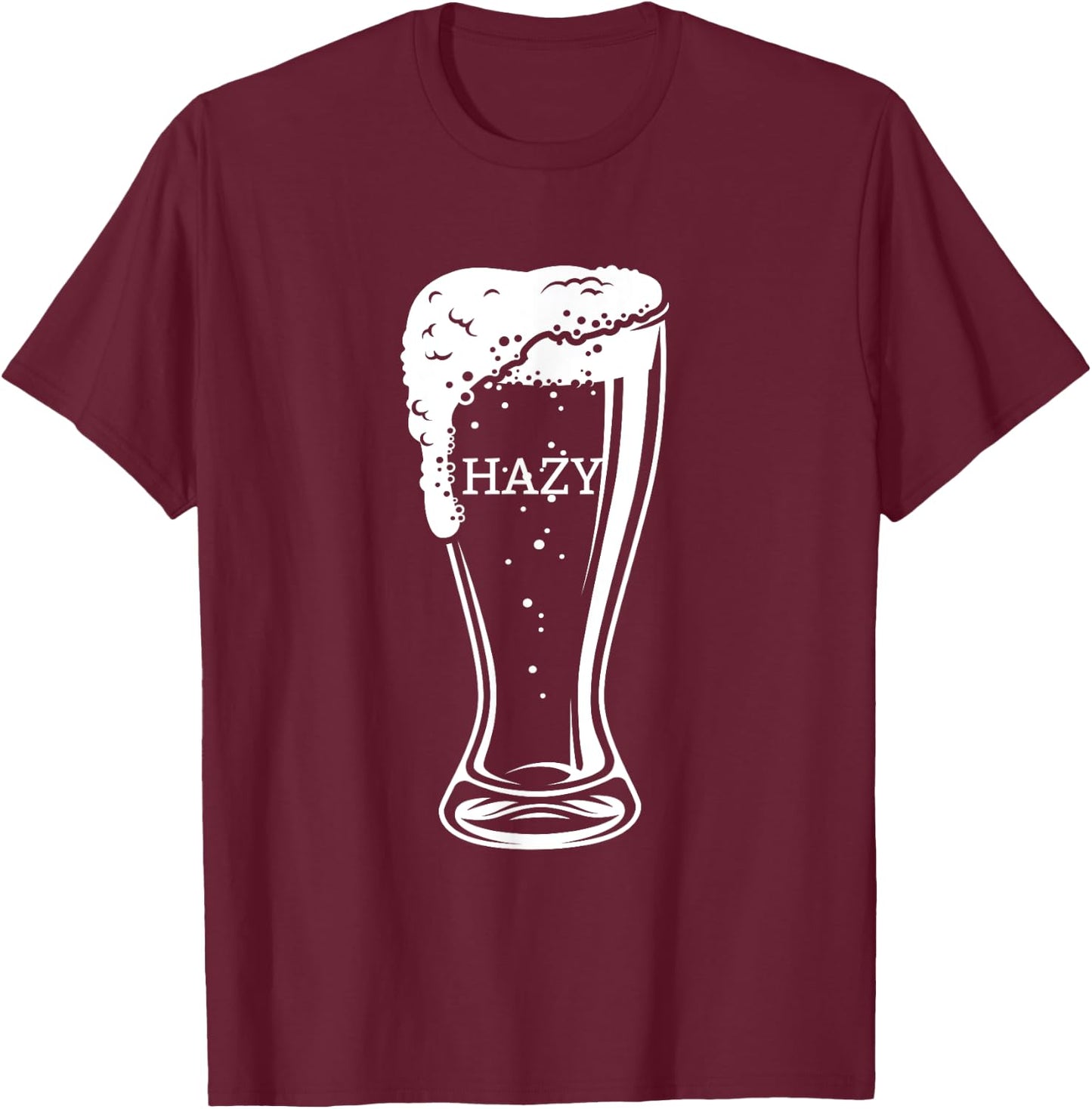 Hazy IPA Beer Pale Ale Funny Craft Beer Lover Brewer Gift T-Shirt - T-Shirt | Maroon