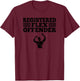 Funny Bodybuilding Workout Registered Flex Offender T-Shirt - T-Shirt | Maroon