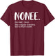 Nonee Shirts Mother's Day idea for Grandma Nonee T-Shirt - T-Shirt | Maroon