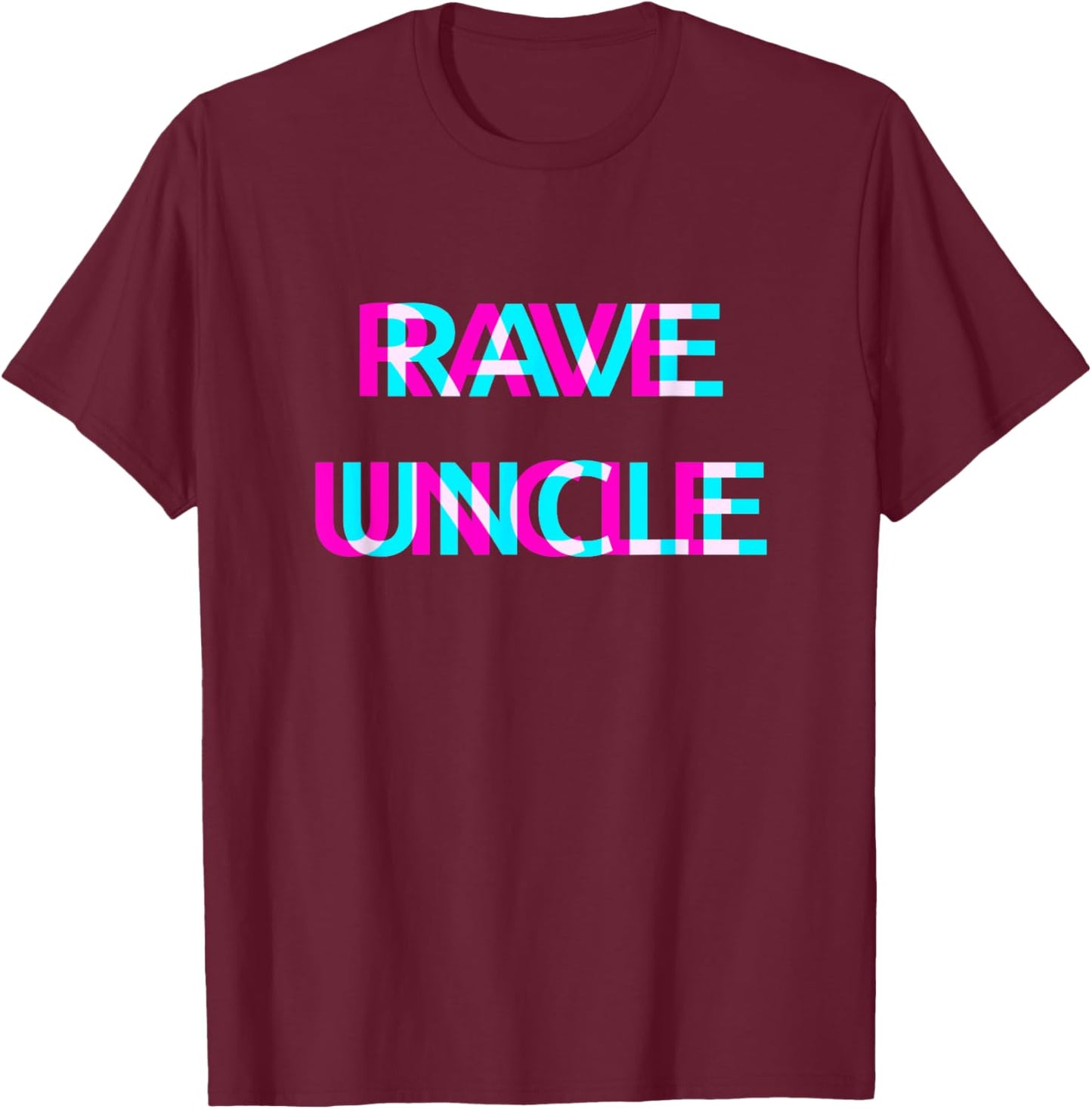 Rave Uncle Techno EDM Music Festival Party Raver T-Shirt - T-Shirt | Maroon