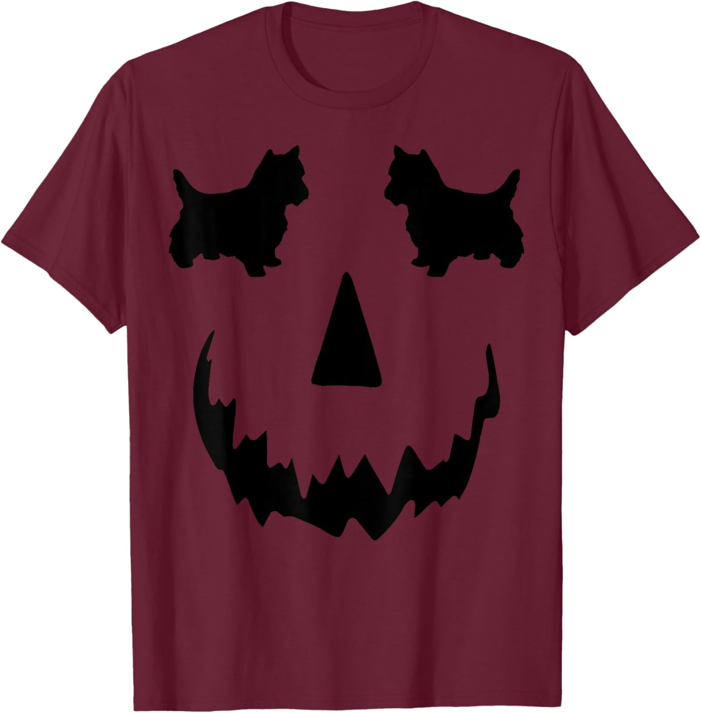 pumpkin Westie halloween West Highland WhiteTerrier T-Shirt - T-Shirt | Maroon