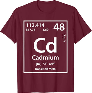 Cadmium Element (white) T-Shirt - T-Shirt | Maroon