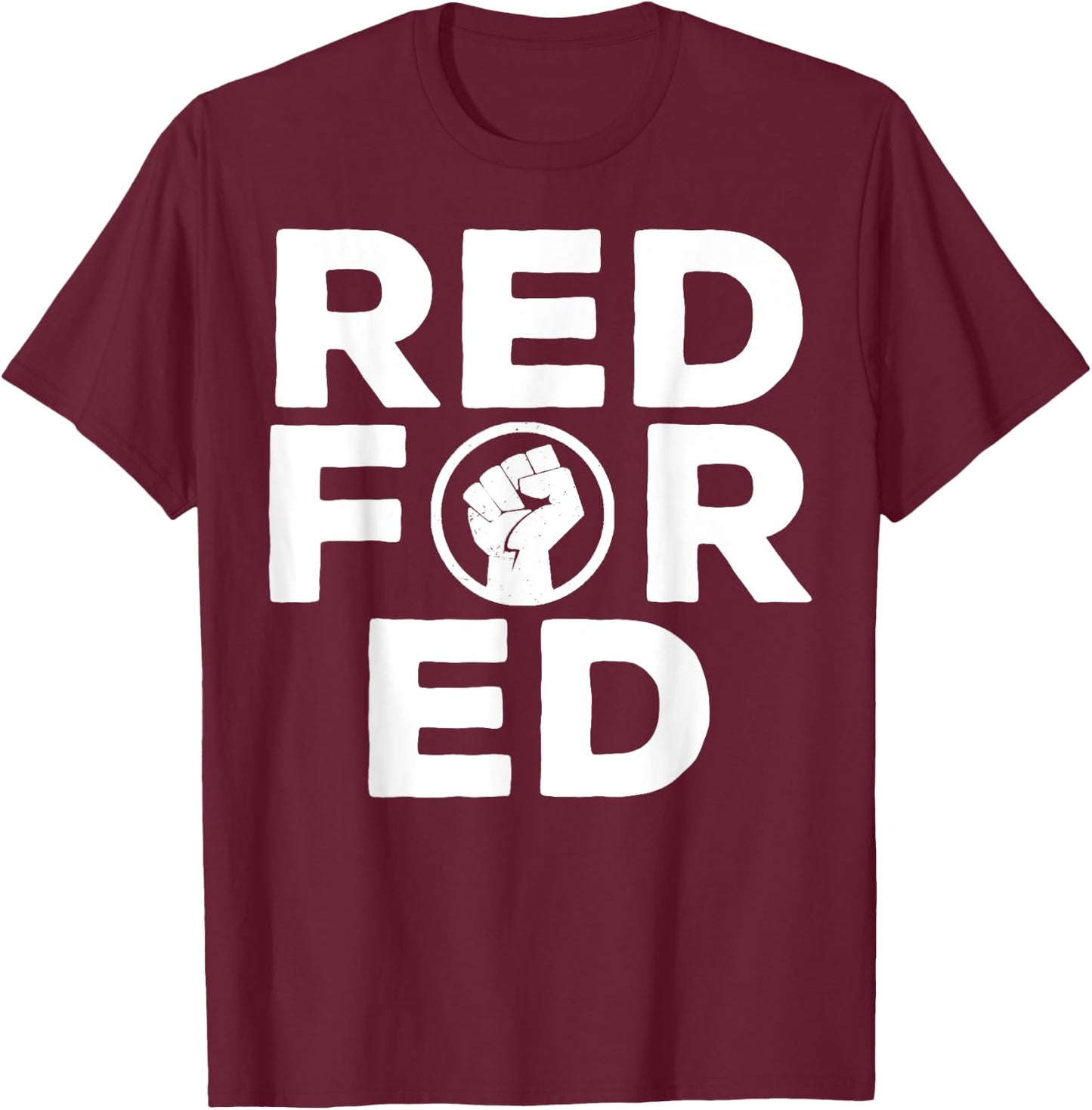 Red For Ed California #redfored T-Shirt - T-Shirt | Maroon