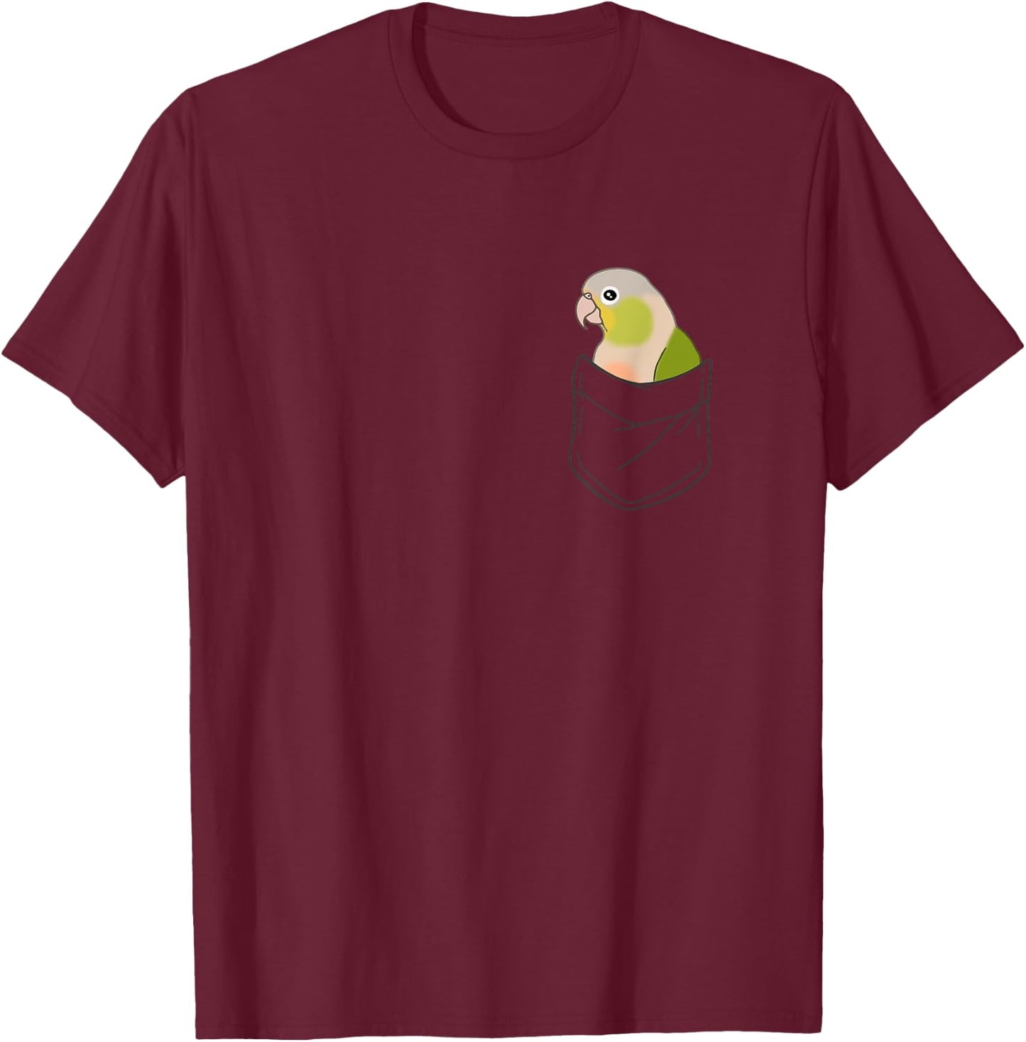 Pocket Pineapple Conure Cinnamon Parrot Cute Birb memes T-Shirt - T-Shirt | Maroon