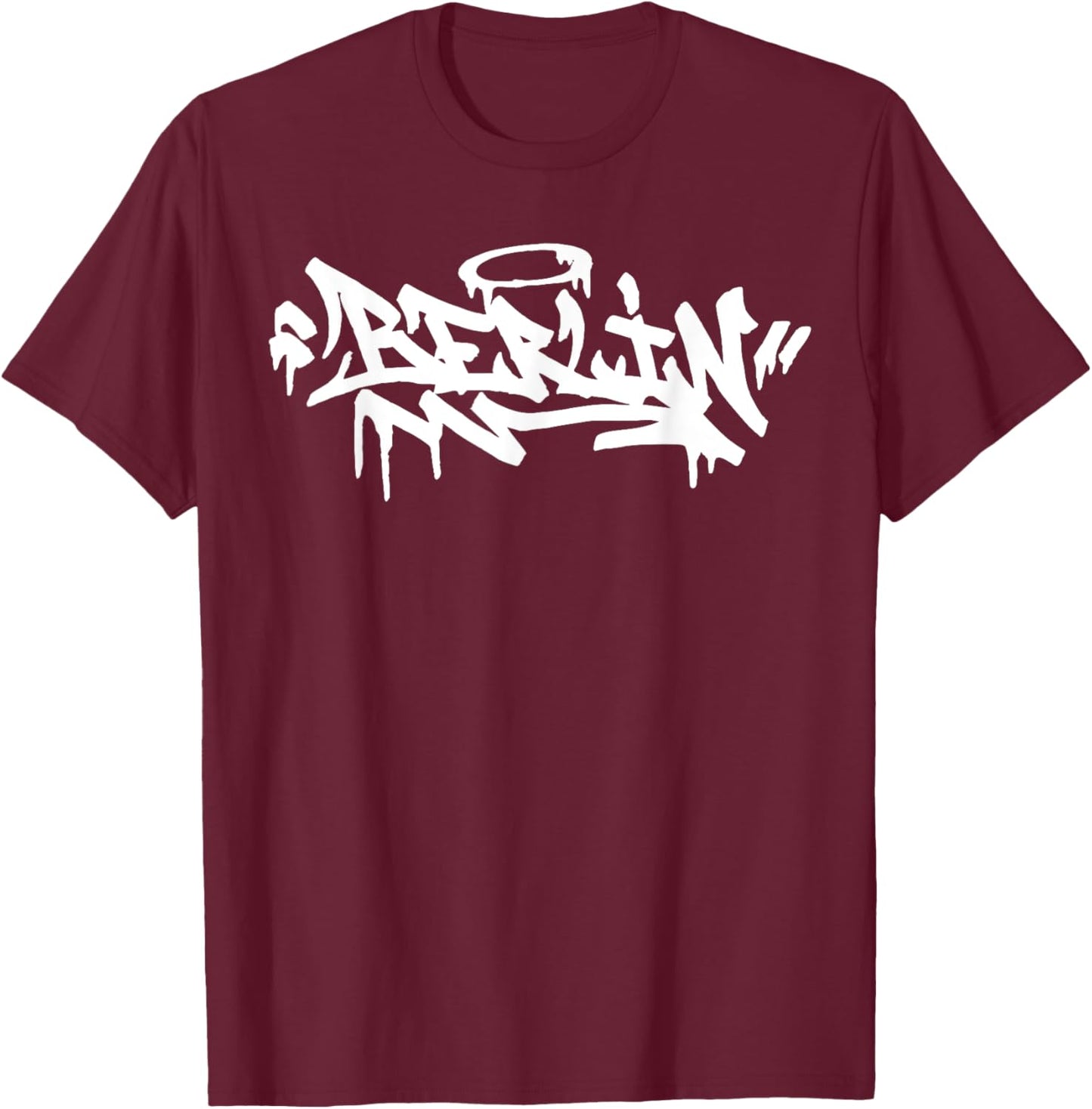 Berlin City Graffiti Street Art Handstyle Deutschland Hip Hop T-Shirt - T-Shirt | Maroon