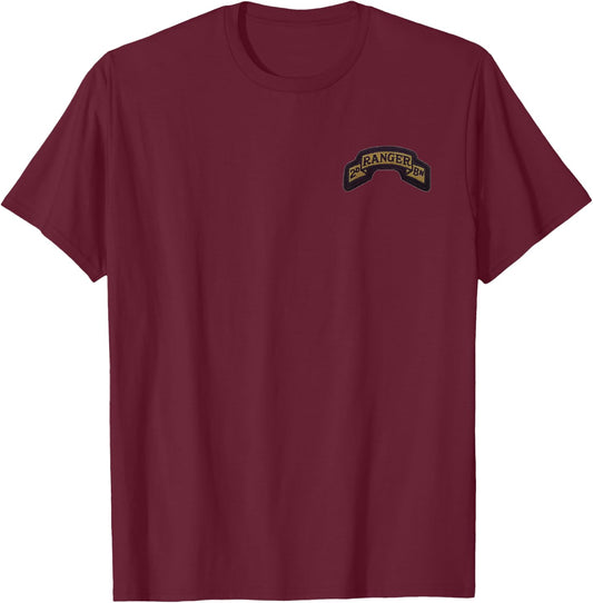 2nd Ranger Bat Scroll U.S. Army Green T-Shirt - T-Shirt | Maroon