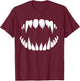 Vampire Teeth Dracula Fangs Halloween Monster Costume Outfit T-Shirt - T-Shirt | Maroon