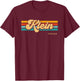 Vintage Sunset Stripes Klein, Texas T-Shirt - T-Shirt | Maroon