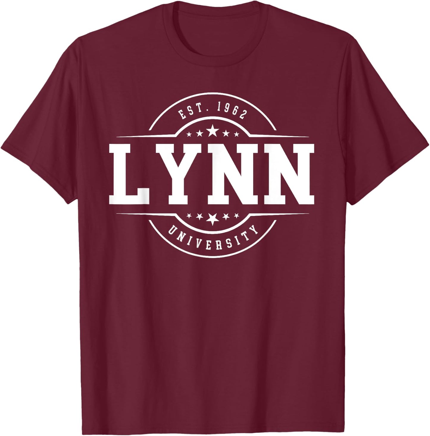Lynn University (Boca Raton) Arch Vintage Classic Design T-Shirt - T-Shirt | Maroon