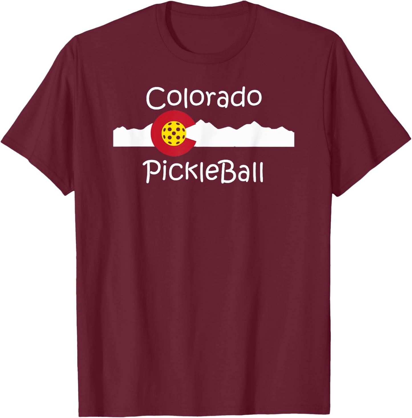 Colorado Pickleball T-Shirt - T-Shirt | Maroon