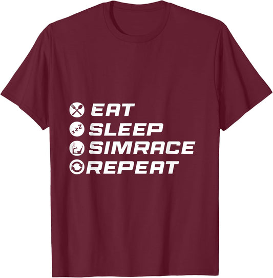 Sim Racer Sim Race Driving Simulator Outfits Sim Racing T-Shirt - T-Shirt | Maroon